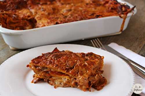 Lasagnes de courge faites maison aux cèpes, un délicieux plat de fête