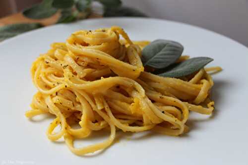 Linguine parfumées à la courge et huile d'olive à la sauge, un délicieux mariage des saveurs!