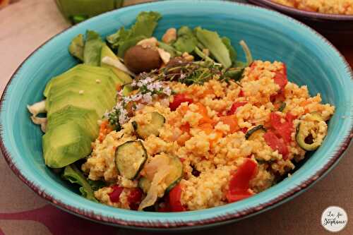 Millet aux légumes grillés - recette végétale et sans gluten