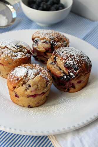 Muffin aux fruits rouges, recette végétale
