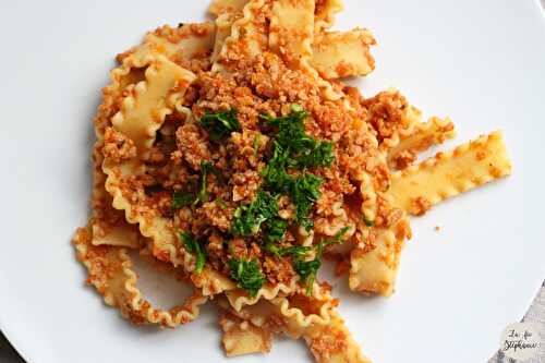 Papardelle al ragù, recette vegan