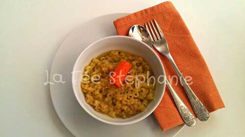 Petite recette pour les enfants: lentilles corail et Tubicini