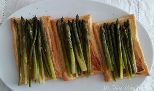 Petits feuilletés aux asperges vertes pour une entrée saine et gourmande!