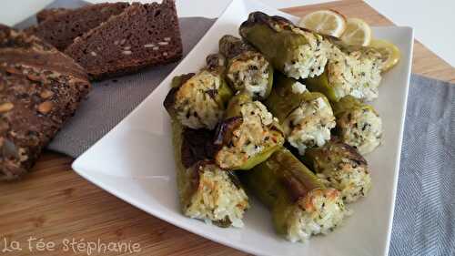 Petits poivrons farcis de riz au citron, une recette végétalienne qui annonce l'arrivée des beaux jours!