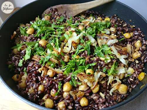 Poêlée de riz complet au curry