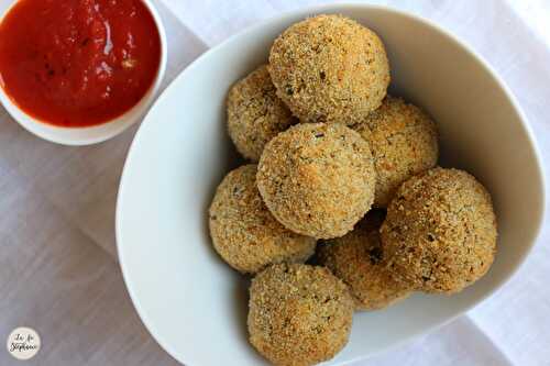 "Polpettine di pane alle olive" - Boulettes de pain aux olives, une recette végétale extra pour vos antipasti!