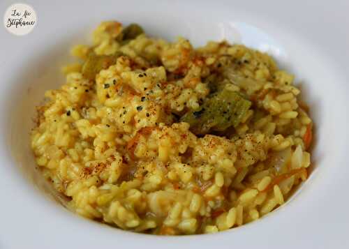 Risotto aux fleurs de courgette et au safran