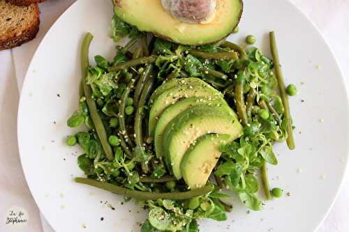 Salade d'été toute verte et sa sauce gourmande