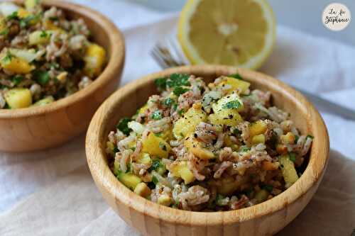 Salade de riz mangue et ananas