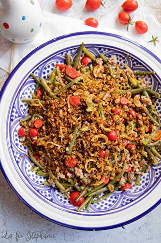 Salade repas complète et équilibrée: grano saraceno (blé noir), haricots et seitan - La fée Stéphanie