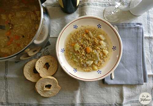 Soupe d'orge mondé et légumes d'hiver - l'orge mondé, la céréale minceur par excellence