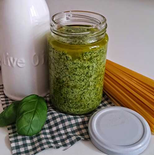 Spaghetti au pesto de basilic frais, 100% végétalien ou classique