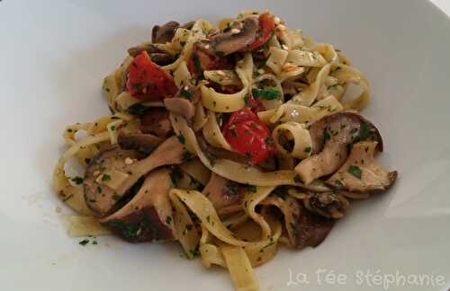 "Tagliatelle ai funghi cardoncelli" (tagliatelles aux pleurotes)