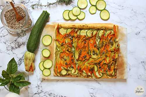 Tarte apéritive aux fleurs de courgette