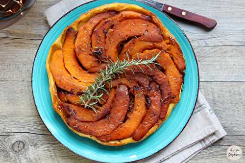 Tatin de courge aux oignons confits