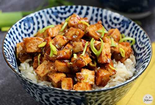 Tofu au poireau en sauce asiatique