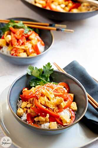 Tofu en sauce aigre-douce