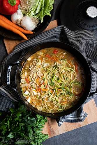 Soupe de nouilles chinoises aux légumes