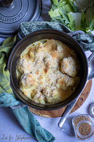 Gratin de chou-fleur à la moutarde