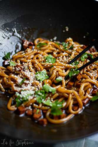 Udon en sauce, recette facile et rapide