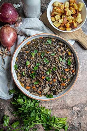 Soupe de légumineuses aux cèpes