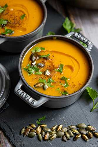 Soupe patates douces, carottes  et gingembre