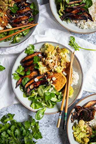 Bowl de champignons Portobello en sauce Teriyaki