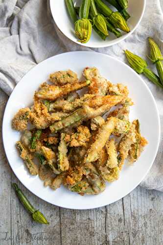 Fiori di zucca in pastella – beignets de fleurs de courgettes