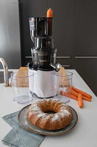 Mon nouvel extracteur de jus Kuvings REVO830- gâteau choco-noisette à la pulpe de carotte