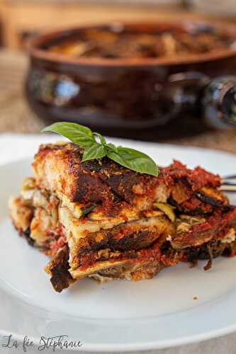 Lasagnes de pain aux légumes