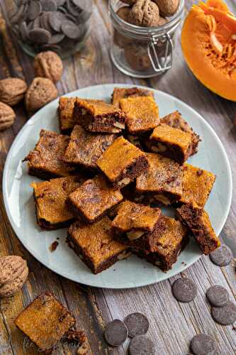 Brownies vegan aux noix et à la courge