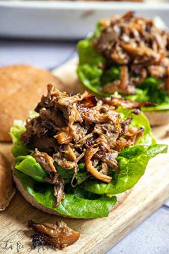 Pulled pork de champignons, recette vegan