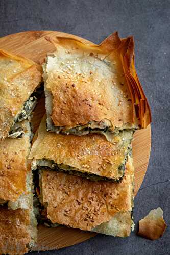 Tourte aux blettes en feuilles de brick