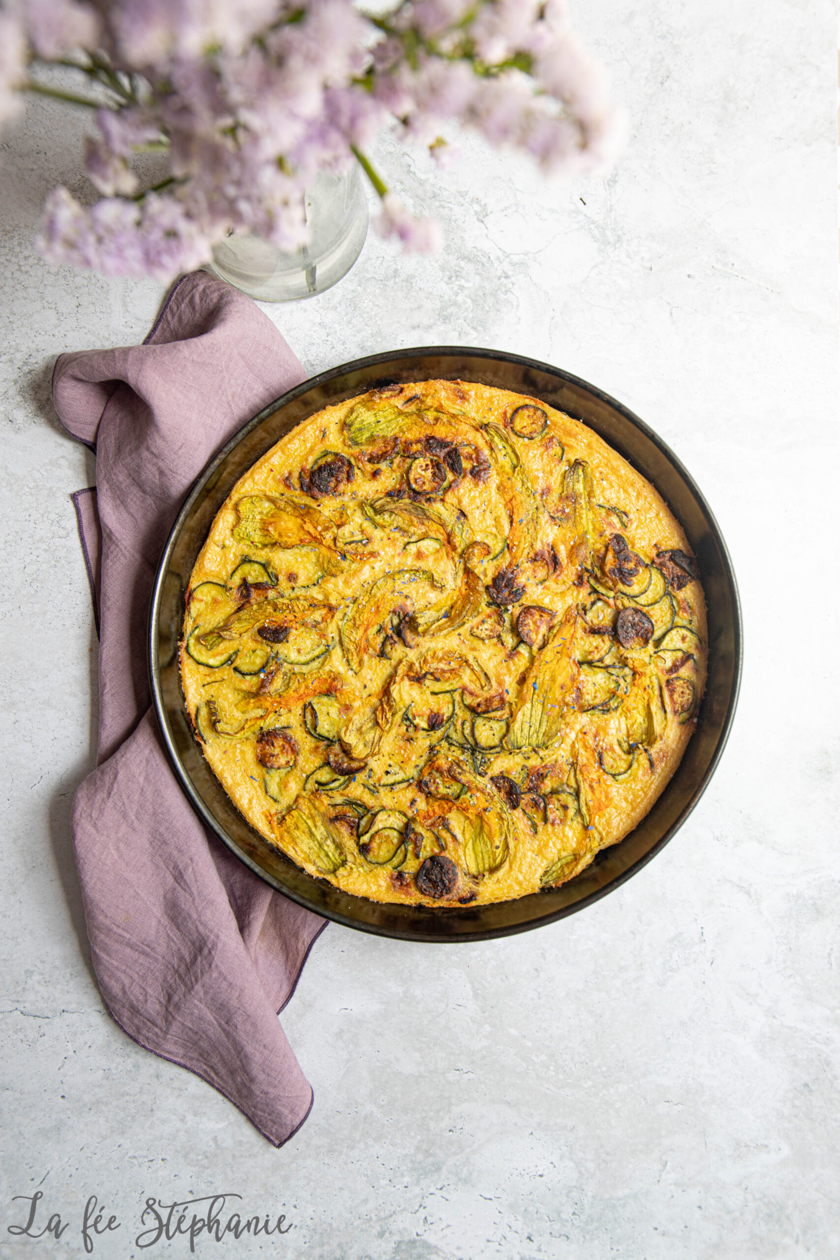 Farinata de pois chiche aux courgettes