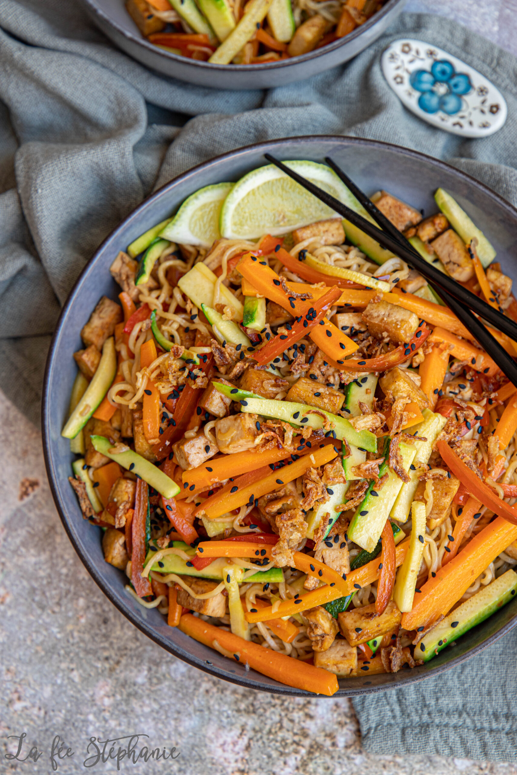 Nouilles sautées aux légumes