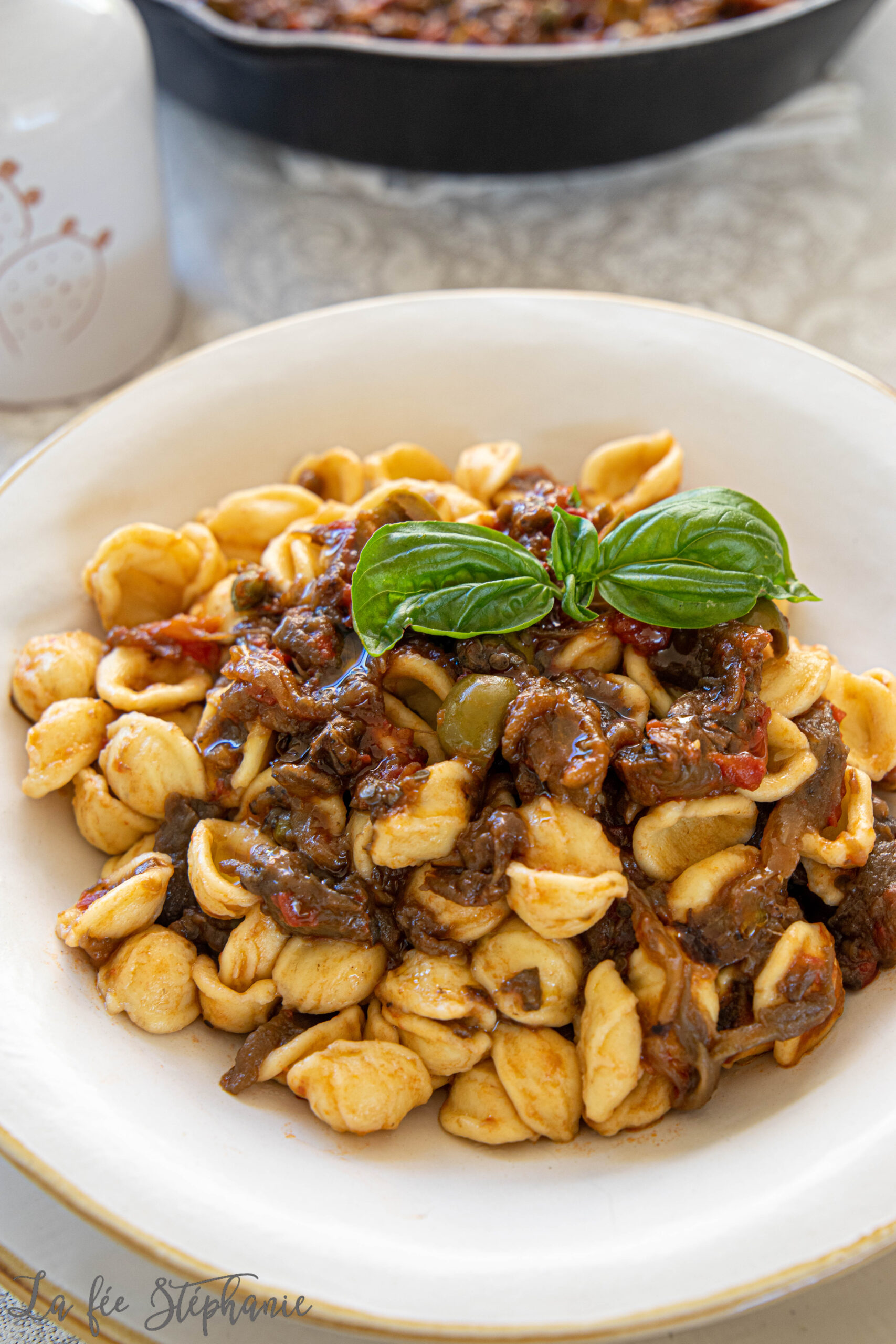 Orecchiette au ragoût d'aubergines