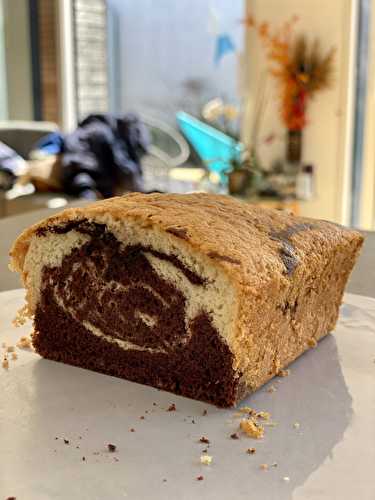 Gâteau neige façon marbré