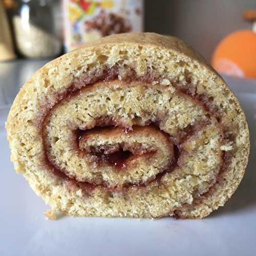 Gâteau roulé à la framboise