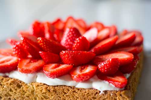 Tarte aux fraises sur sablé breton