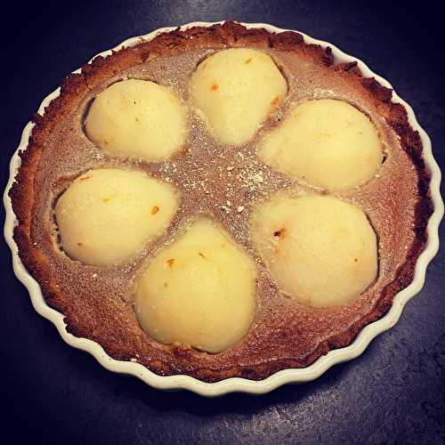 Tarte poire marron