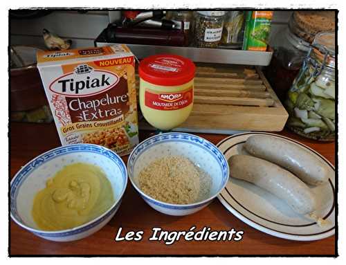 Brochettes de boudin blanc à la moutarde 