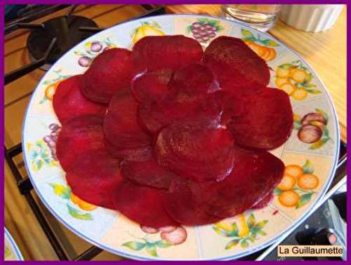 Carpaccio de betteraves aux pommes