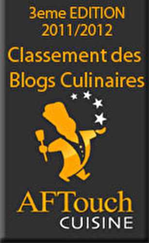 Classement AFTouch-cuisine des blogs culinaires 2011  