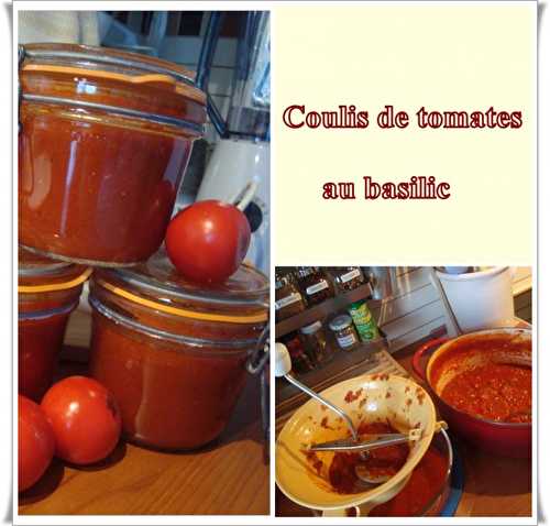 Conserves de coulis de tomates au basilic 2011