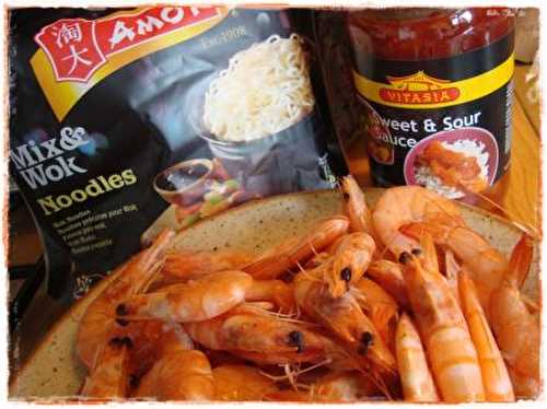 Crevettes sauce aigre-douce