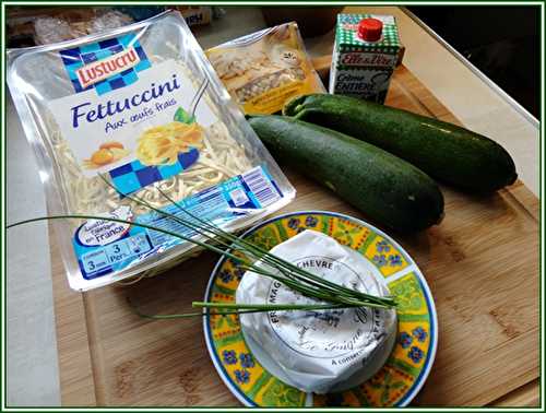 Fettuccini aux courgettes et chèvre frais