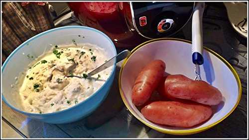 Fromage blanc salé et pommes de terre