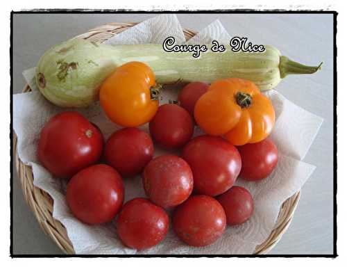 Gratin de courge de Nice et tomates au thon