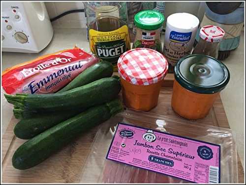 Gratin de courgettes au jambon cru