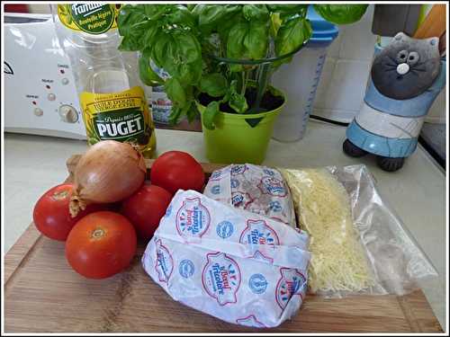 Gratin de courgettes et tomates au hachis de boeuf